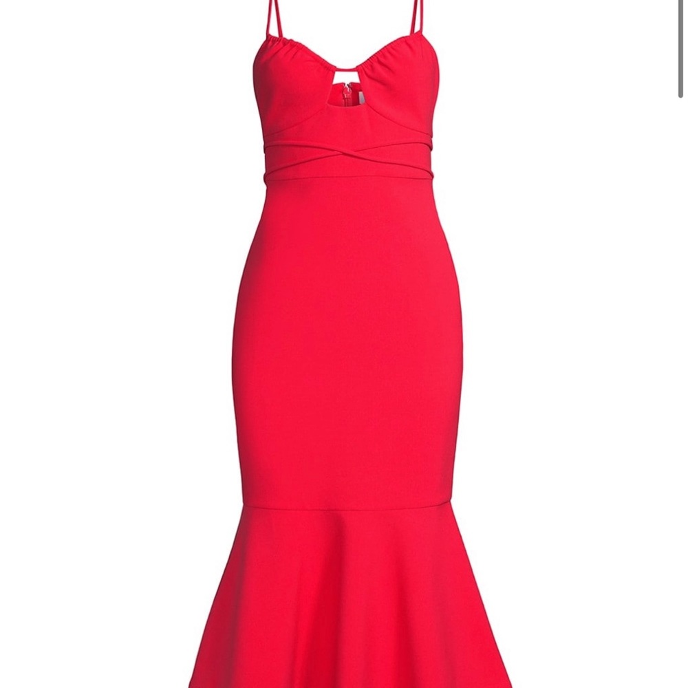 LIKELY
Kiki Cut-Out Trumpet Midi-Dress